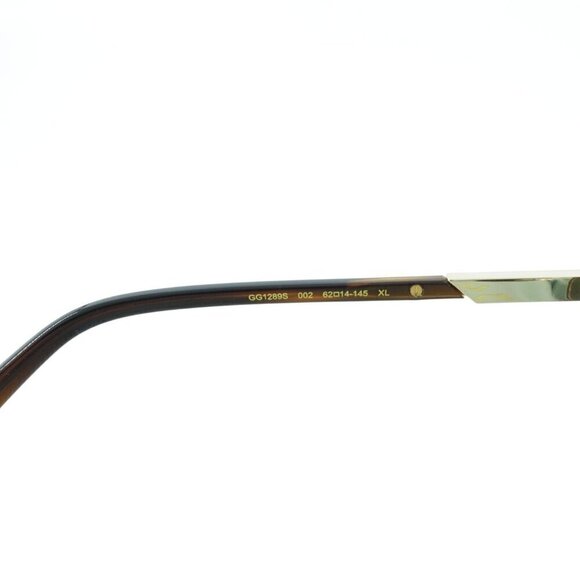 Gucci GG1289 Navigator Sunglasses Gold Brown OS - Picture 10 of 16